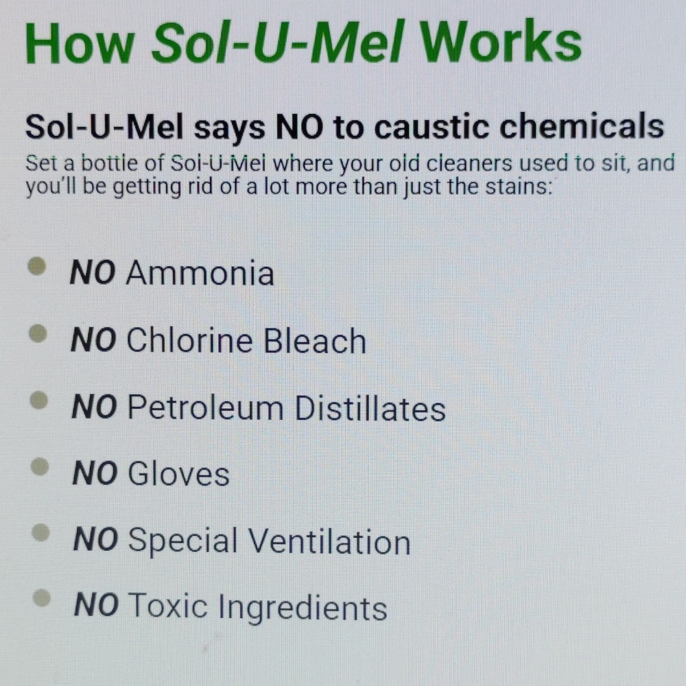 ECOSENSE Sol-U-Mel 3-N-1 Cleaner Original Scent Stain Remover Concentrate 8fl.oz - Picture 9 of 16